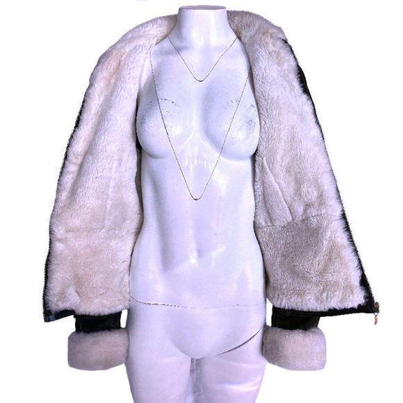 Vintage BB DAKOTA Pret a Porter Distressed Suede Shearling Jacket Coat Size M - Picture 2 of 10